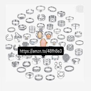 Silver -Gold tone Stackable rings
